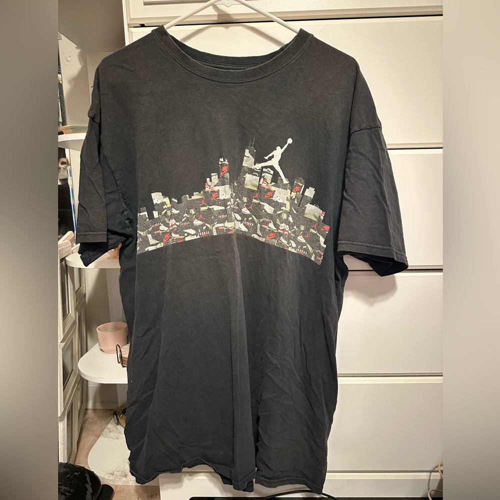 Jordan Black Tee with Urban Graphic